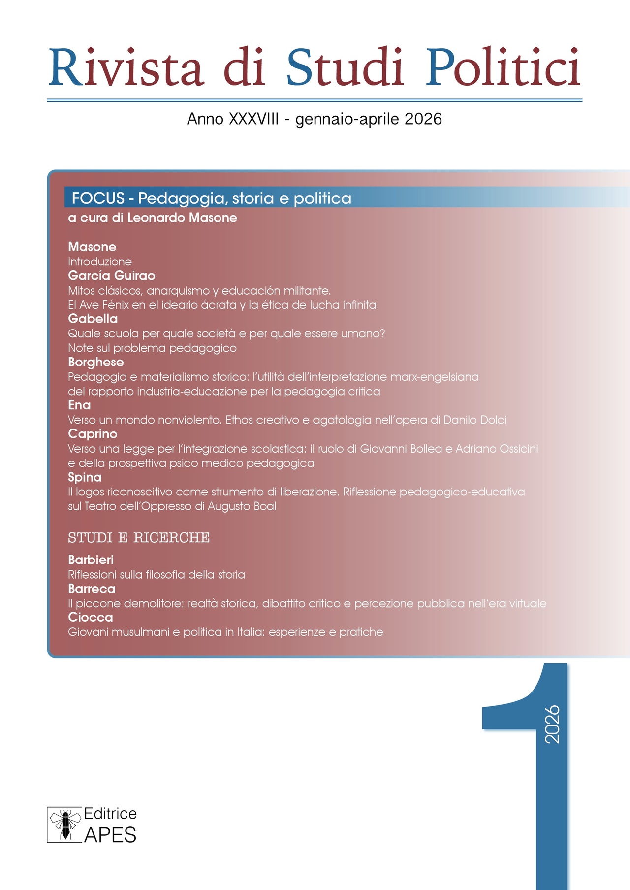 Copertina numero rivista